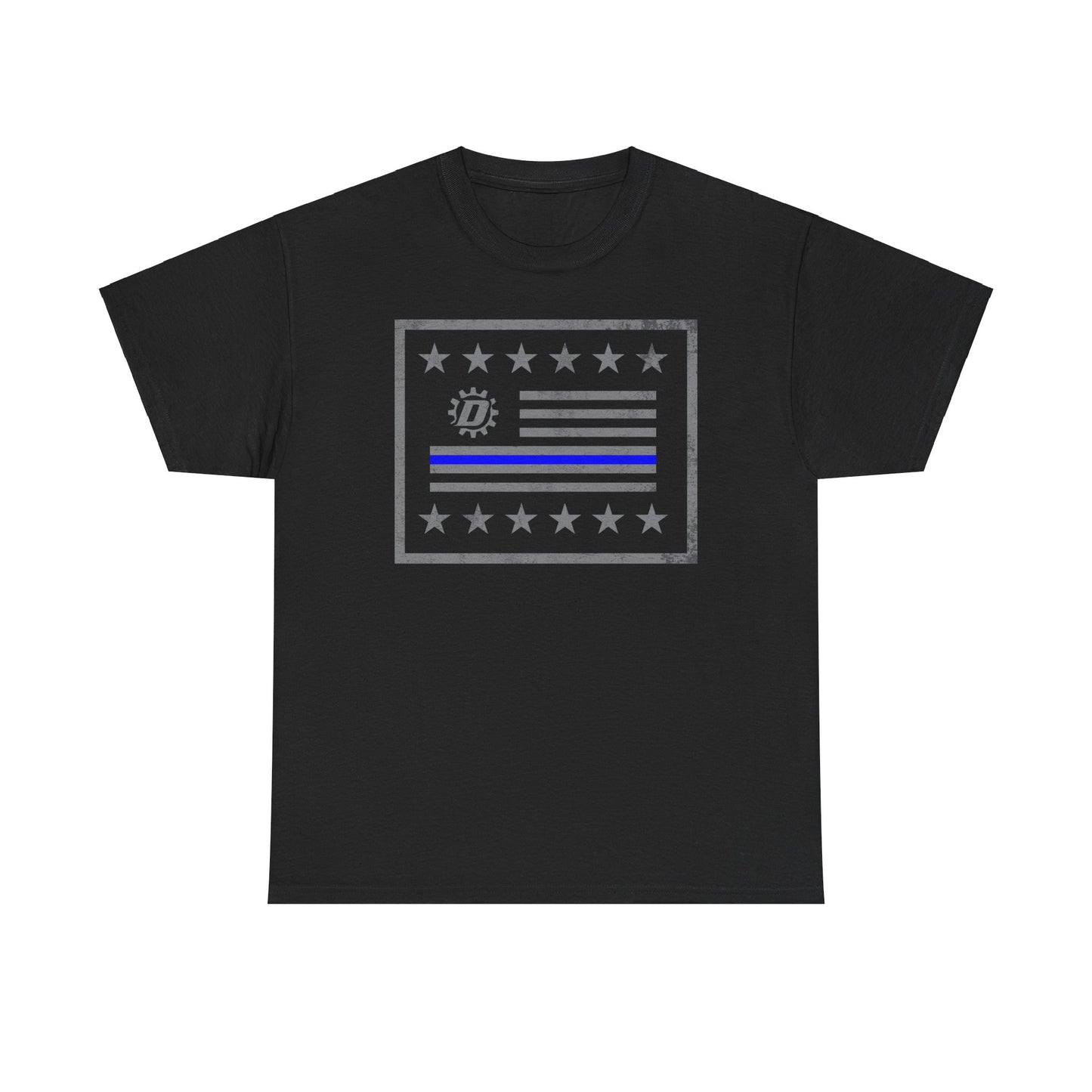 Thin Blue Line Flag Unisex Heavy Cotton Tee