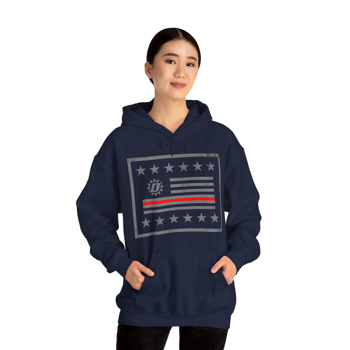 Thin Red Line Flag Unisex Heavy Blend™ Hooded Sweatshirt