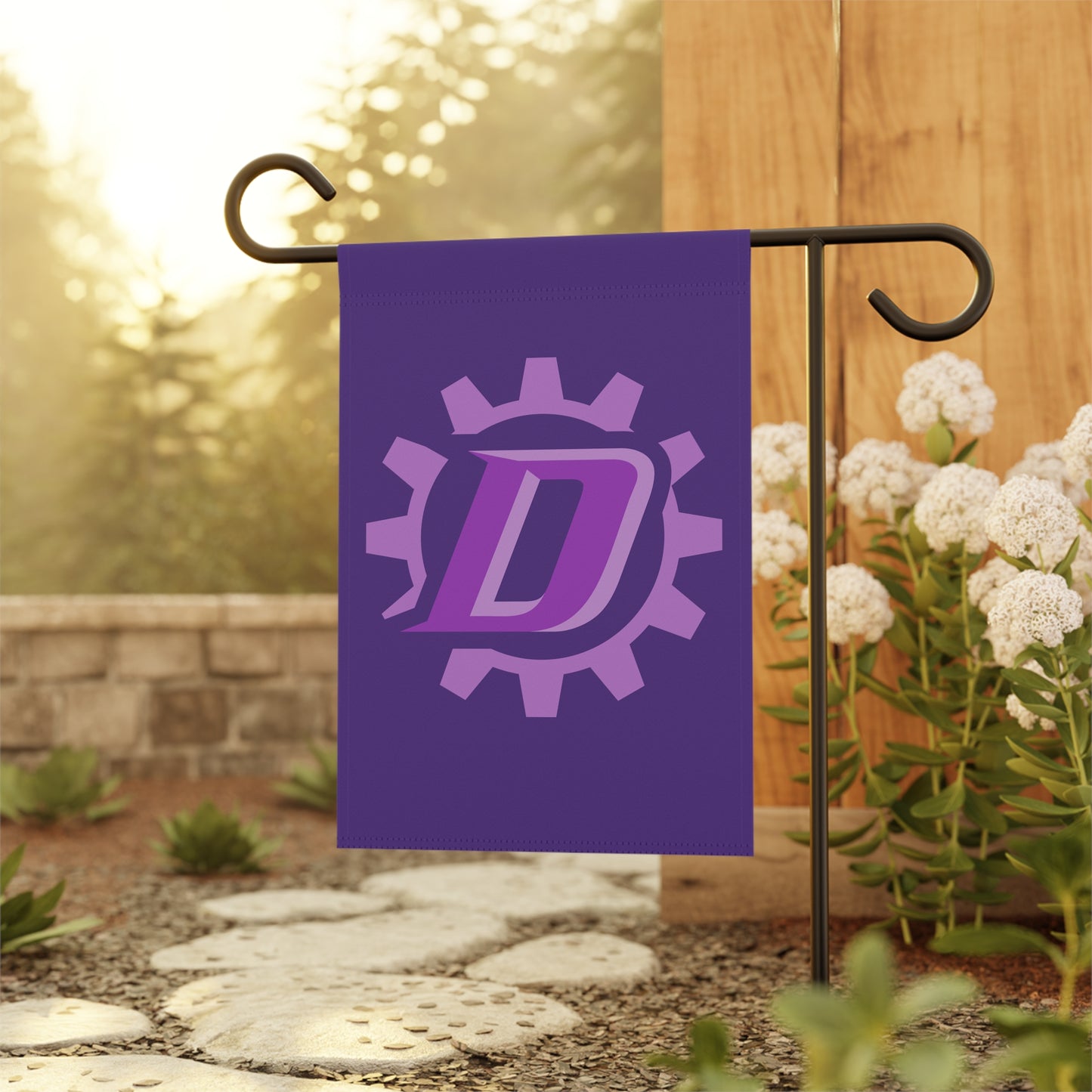 Gear Logo Garden & House Banner- Purple