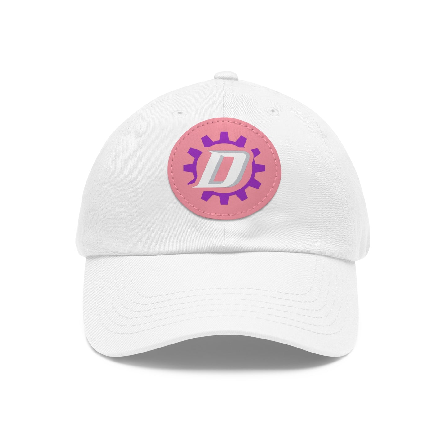 Leather Patch  — Purple Gear “D” Logo Cap