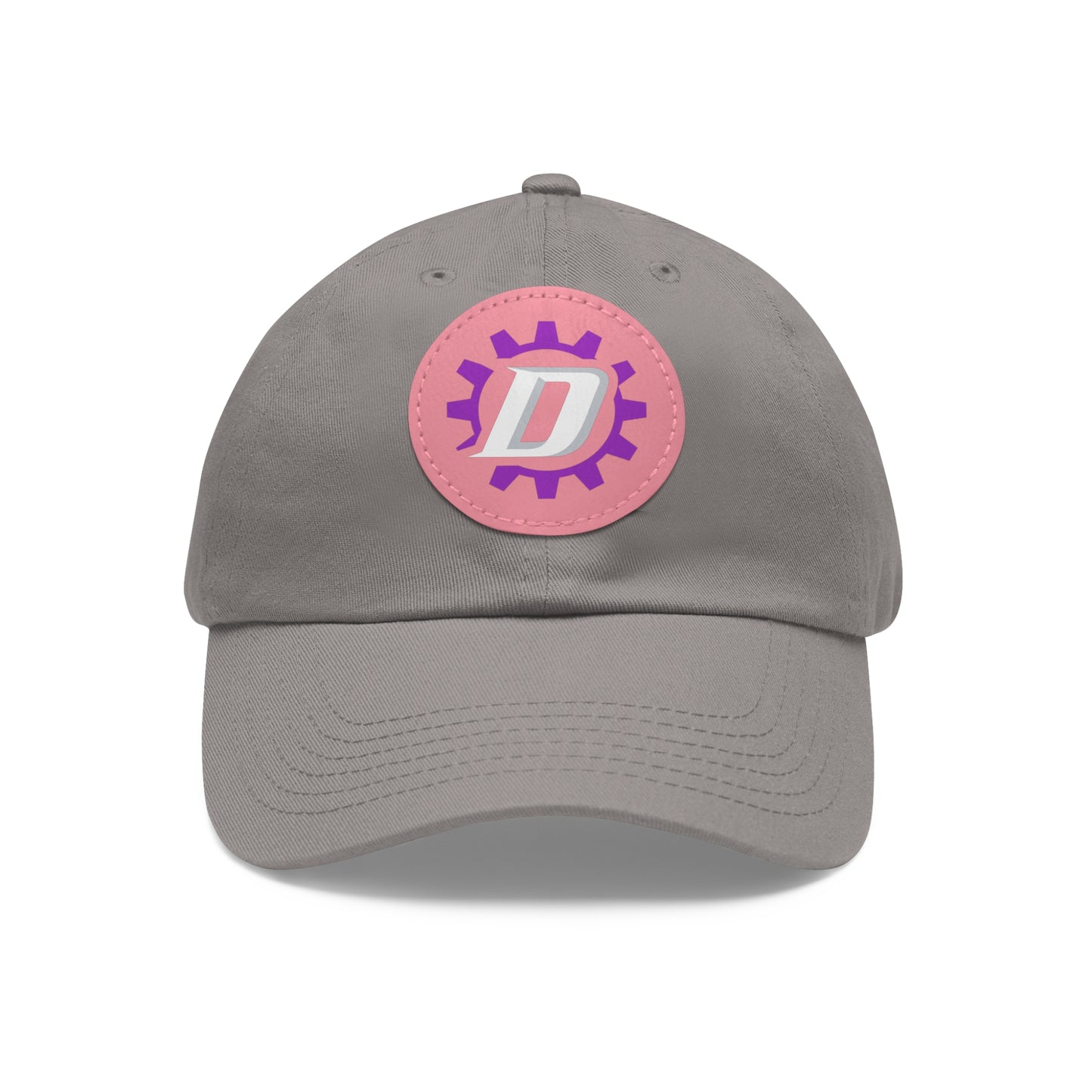 Leather Patch  — Purple Gear “D” Logo Cap
