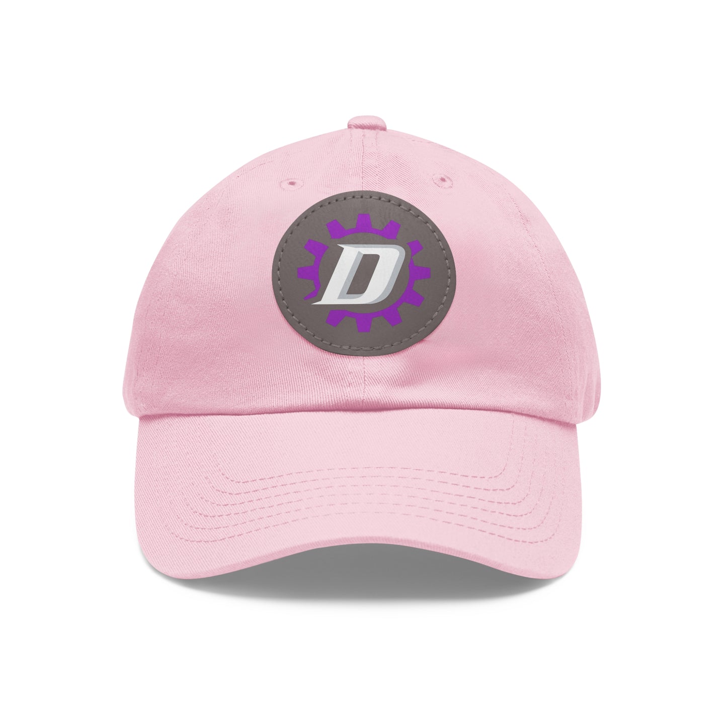 Leather Patch  — Purple Gear “D” Logo Cap