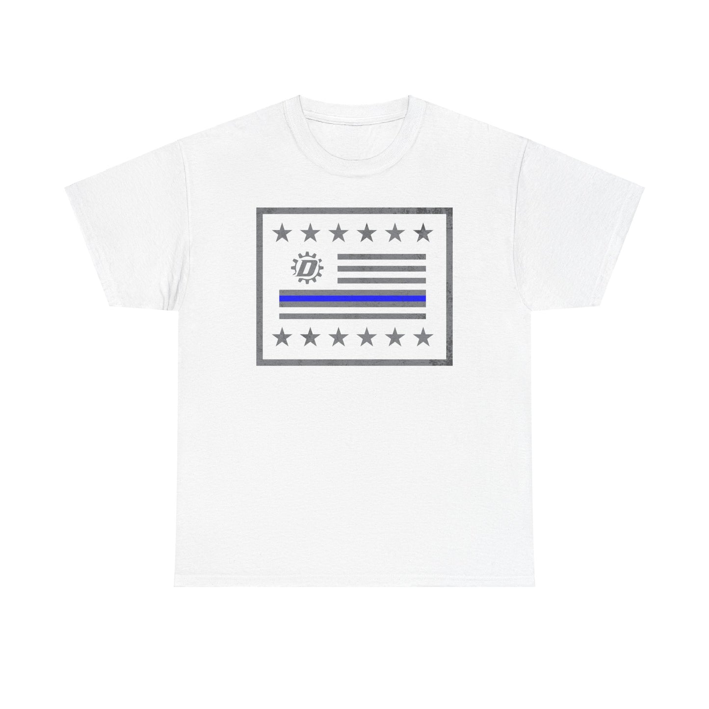 Thin Blue Line Flag Unisex Heavy Cotton Tee