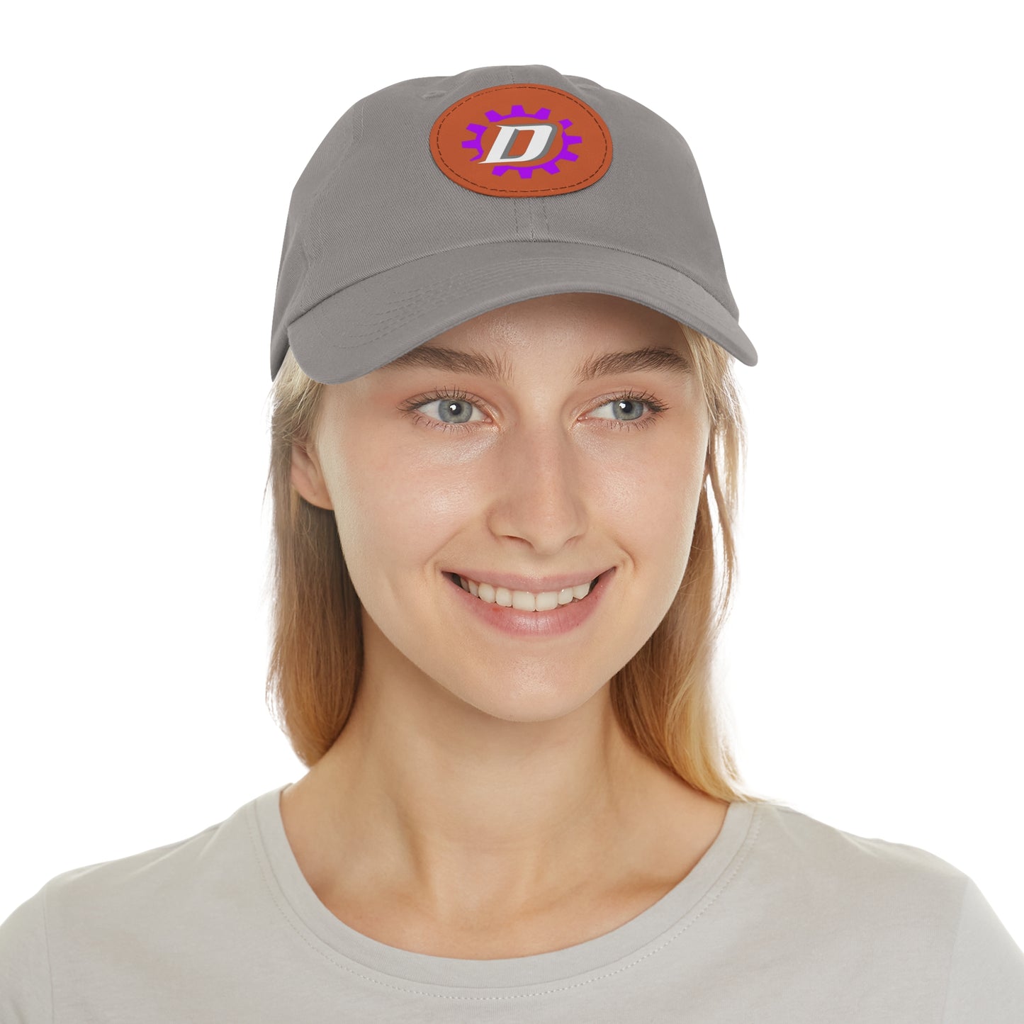 Unisex Hat with Leather Patch (Round)